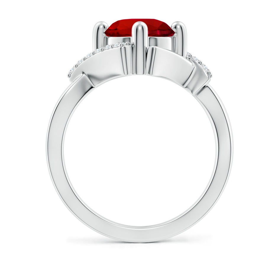 8mm Labgrown Lab-Grown Solitaire Ruby Bypass Promise Ring with Lab Diamond Accents in White Gold side 199