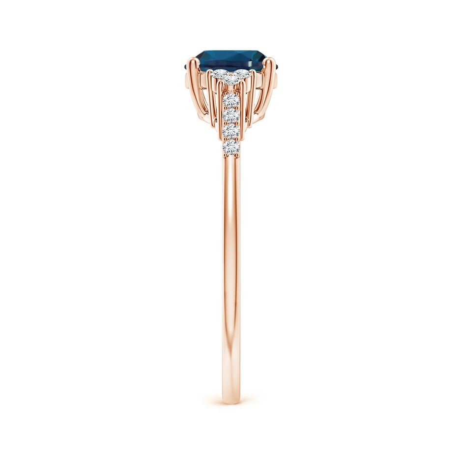 8x6mm Labgrown Horizontally Set Oval Lab-Grown Alexandrite Solitaire Ring with Trio Diamond Accents in Rose Gold side 299