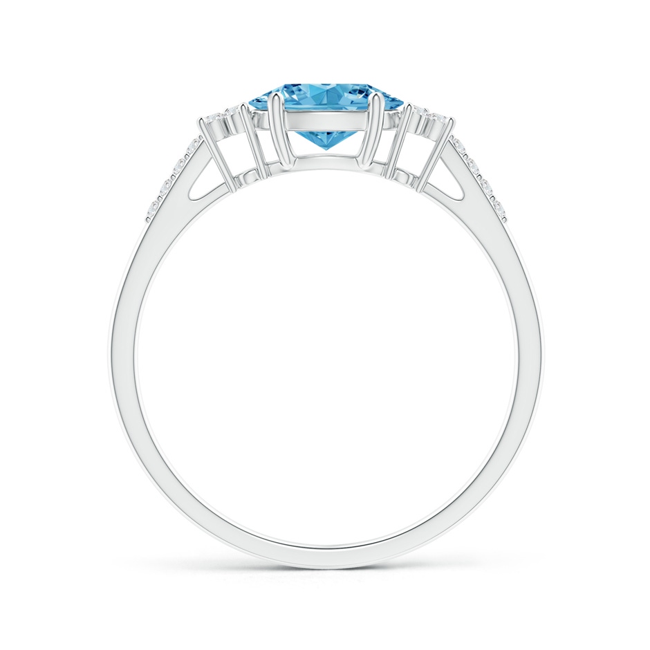7x5mm Labgrown Horizontally Set Oval Lab-Grown Fancy Intense Blue Diamond Ring in P950 Platinum side 199
