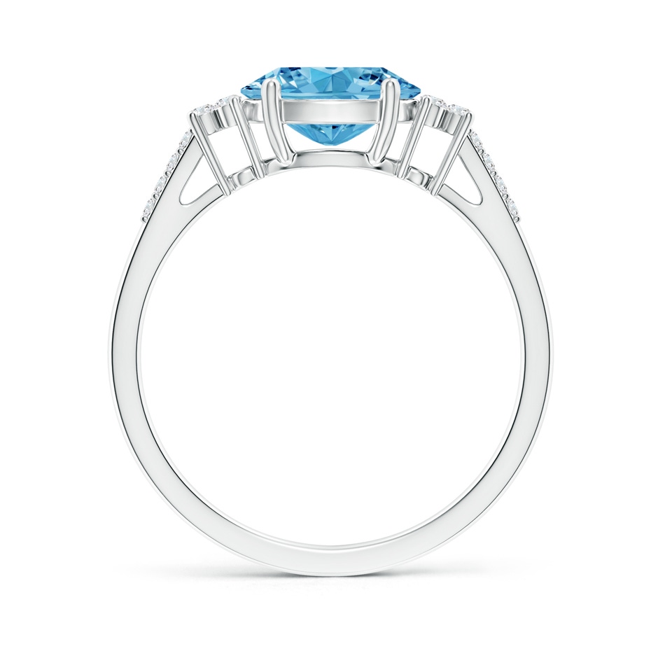 8x6mm Labgrown Horizontally Set Oval Lab-Grown Fancy Intense Blue Diamond Ring in P950 Platinum side 199