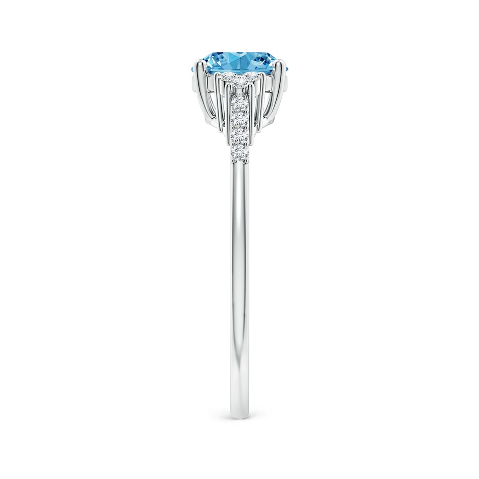 8x6mm Labgrown Horizontally Set Oval Lab-Grown Fancy Intense Blue Diamond Ring in P950 Platinum side 299