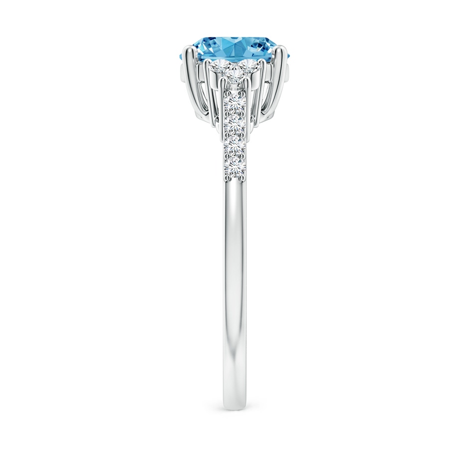 9x7mm Labgrown Horizontally Set Oval Lab-Grown Fancy Intense Blue Diamond Ring in P950 Platinum side 299