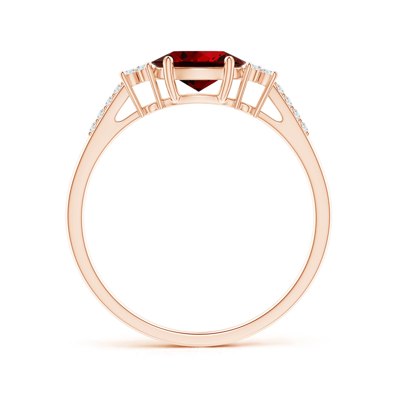 Premium - Lab-Grown Ruby / 1.09 CT / 14 KT Rose Gold