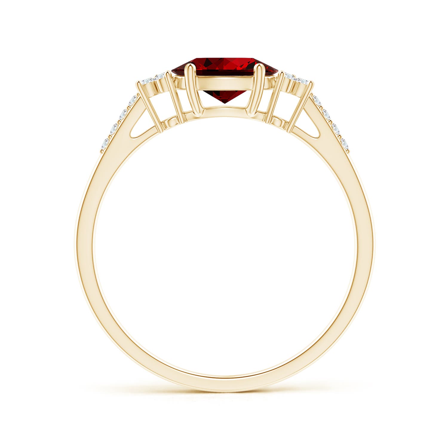 Premium - Lab-Grown Ruby / 1.09 CT / 14 KT Yellow Gold