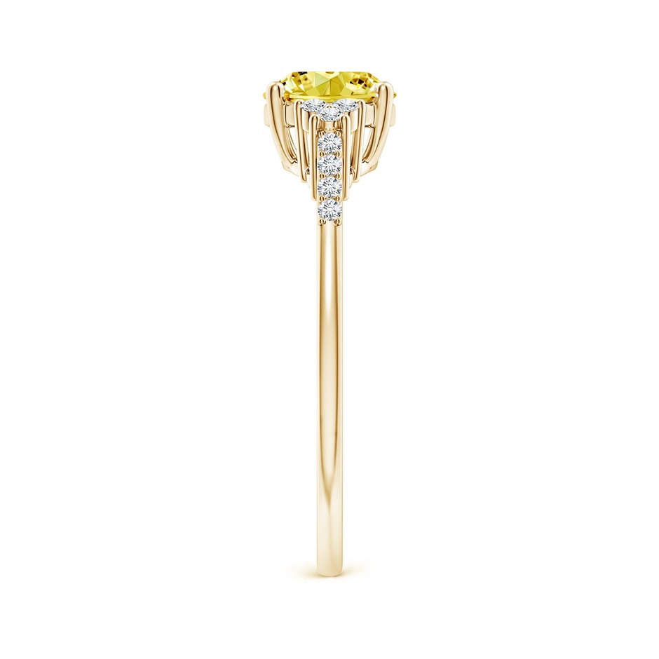 8x6mm Labgrown Horizontally Set Oval Lab-Grown Fancy Intense Yellow Diamond Ring in Yellow Gold side 299