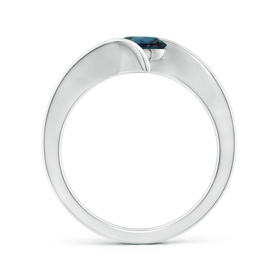 6mm Labgrown Bar-Set Solitaire Round Lab-Grown Alexandrite Bypass Ring in White Gold side 199