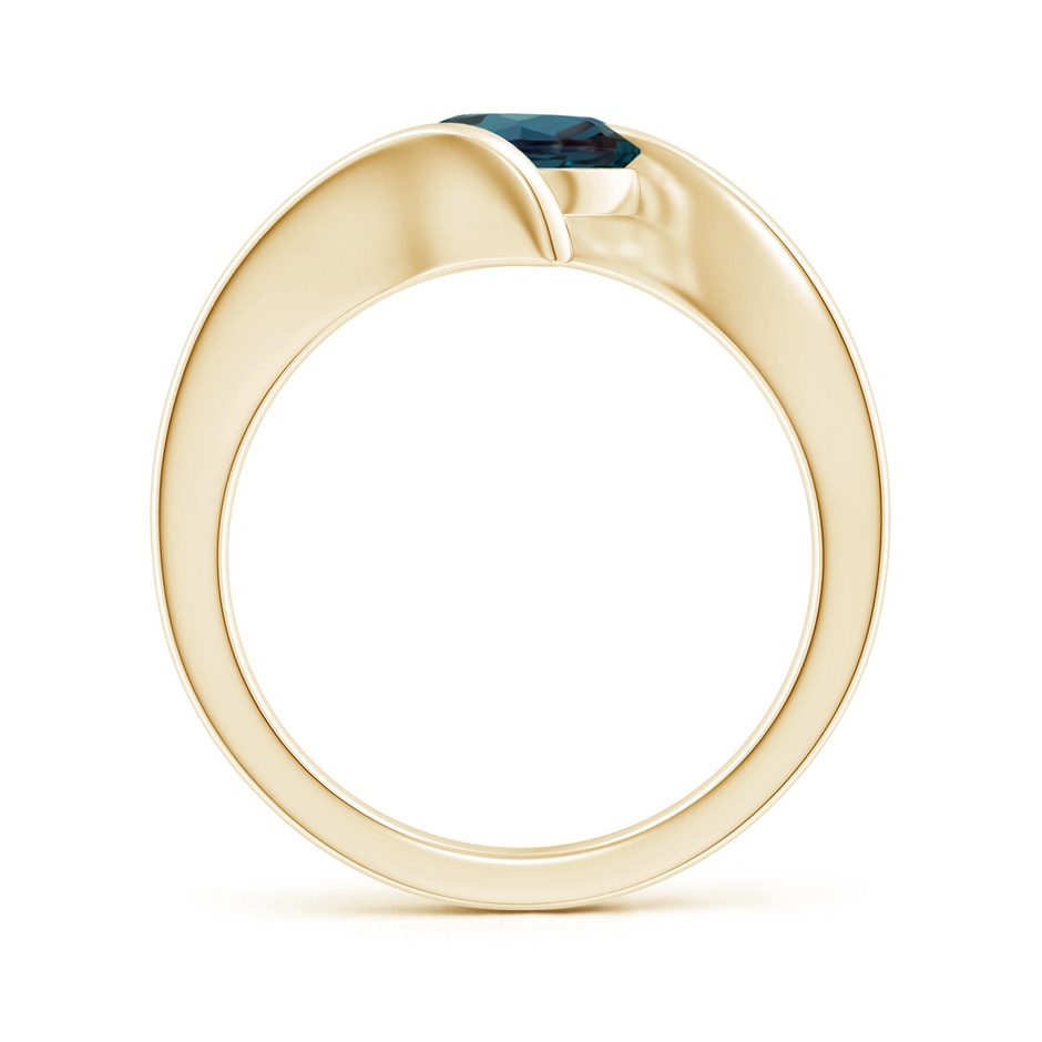 7mm Labgrown Bar-Set Solitaire Round Lab-Grown Alexandrite Bypass Ring in 18K Yellow Gold side 199