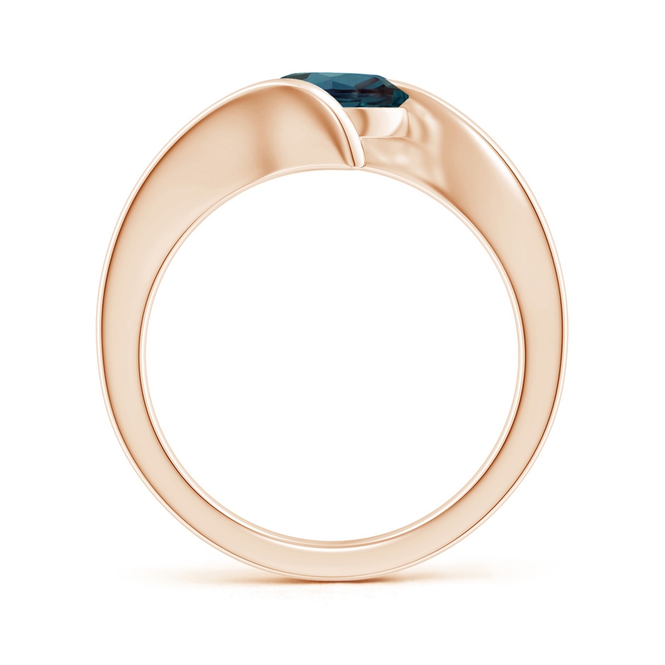 7mm Labgrown Bar-Set Solitaire Round Lab-Grown Alexandrite Bypass Ring in Rose Gold side 199