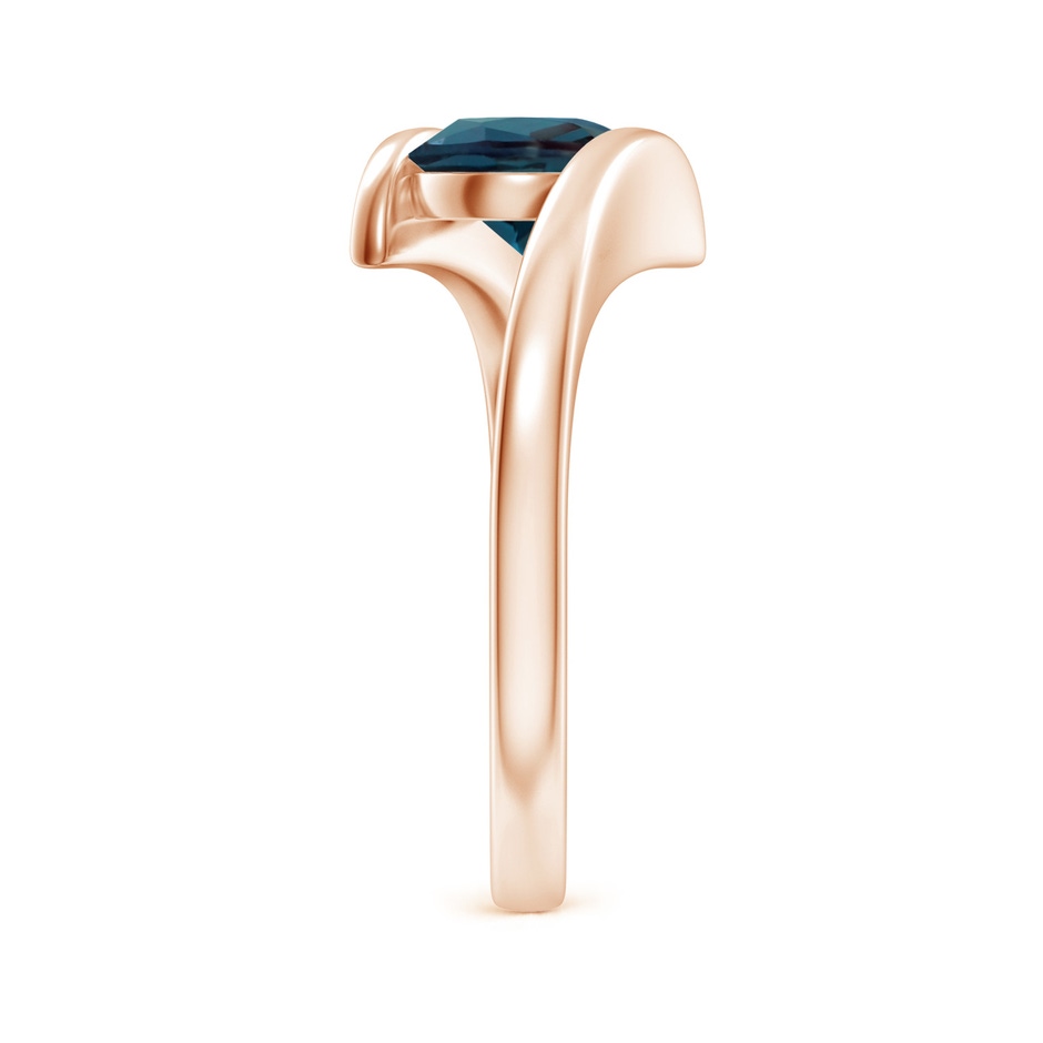 7mm Labgrown Bar-Set Solitaire Round Lab-Grown Alexandrite Bypass Ring in Rose Gold side 299