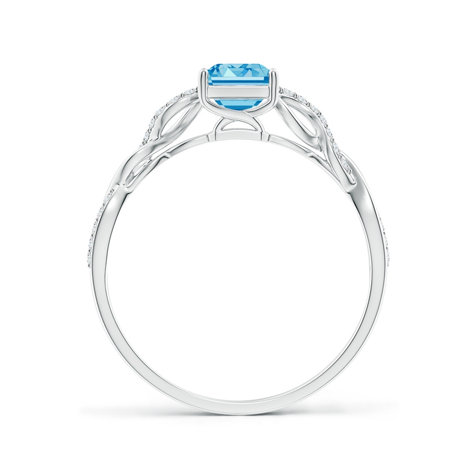 7x5mm Labgrown Emerald-Cut Solitaire Lab-Grown Fancy Intense Blue Diamond Infinity Twist Ring in White Gold side 199