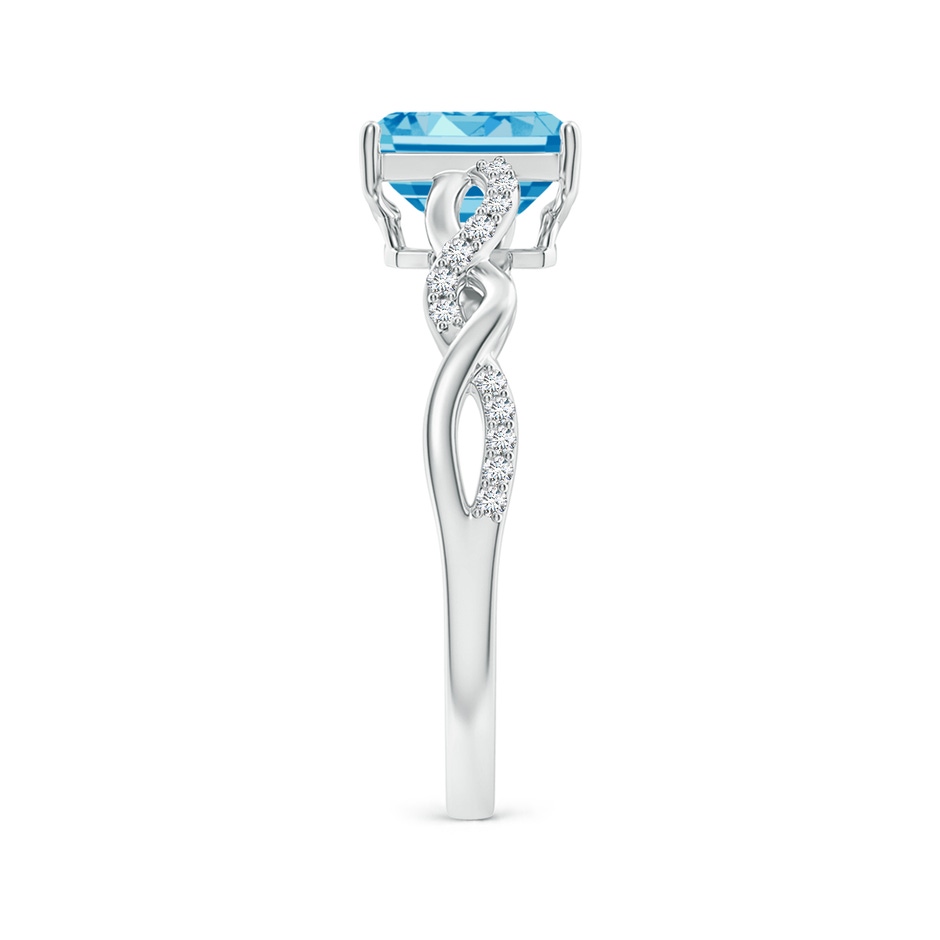 7x5mm Labgrown Emerald-Cut Solitaire Lab-Grown Fancy Intense Blue Diamond Infinity Twist Ring in White Gold side 299