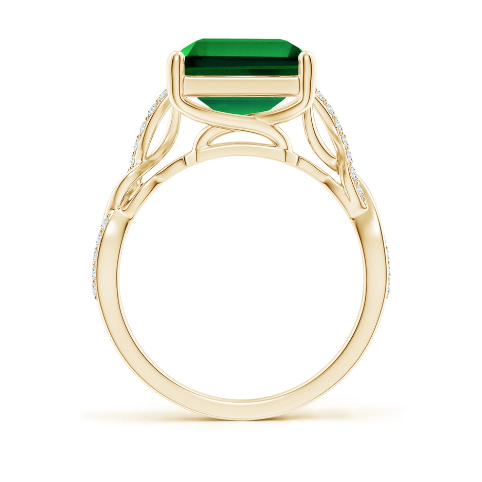 12x10mm Labgrown Lab-Grown Emerald-Cut Solitaire Emerald Infinity Twist Ring in 18K Yellow Gold side 199