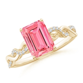 Emerald Cut Fancy Intense, VS Lab Grown Pink Diamond