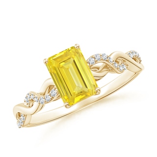 Emerald Cut Fancy Intense, VS Lab Grown Yellow Diamond