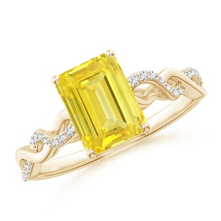 Emerald Cut Fancy Intense, VS Lab Grown Yellow Diamond