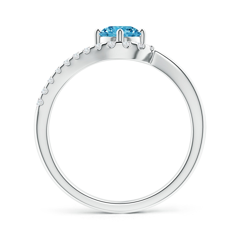 5.1mm Labgrown Solitaire Round Lab-Grown Fancy Intense Blue Diamond Swirl Promise Ring in P950 Platinum side 199