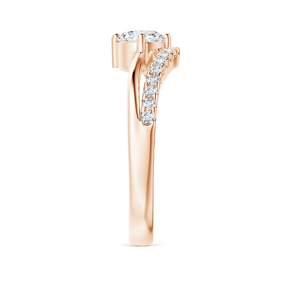 5.1mm FGVS Lab-Grown Solitaire Round Diamond Swirl Promise Ring in 18K Rose Gold side 299