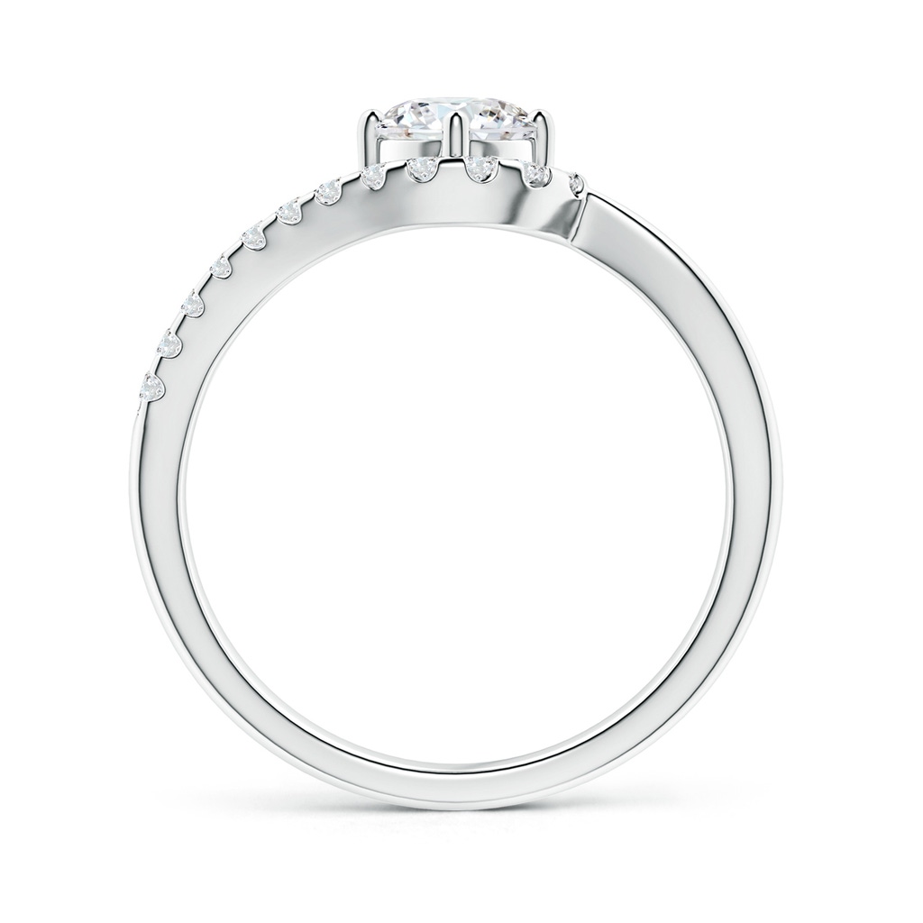 5.1mm FGVS Lab-Grown Solitaire Round Diamond Swirl Promise Ring in 18K White Gold - side 199