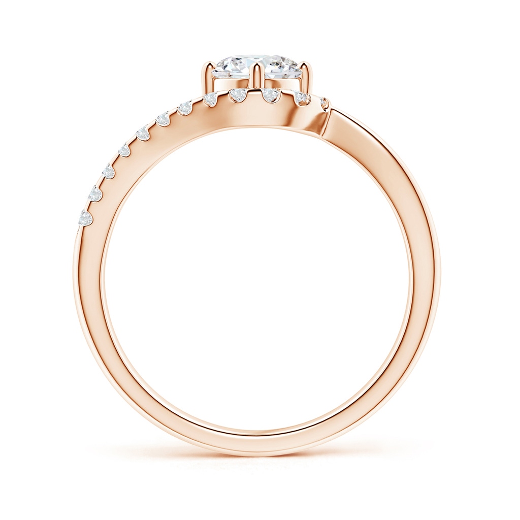 5.1mm FGVS Lab-Grown Solitaire Round Diamond Swirl Promise Ring in Rose Gold - side 199