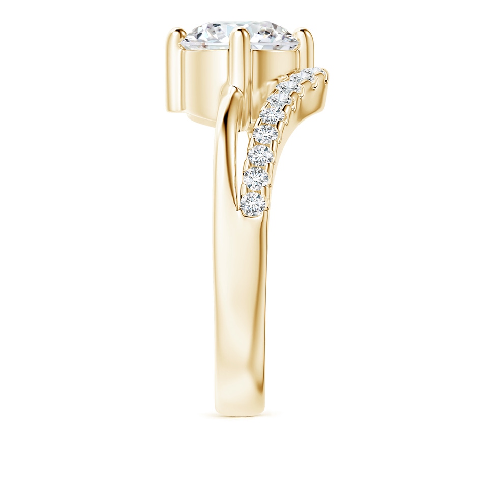 7.4mm FGVS Lab-Grown Solitaire Round Diamond Swirl Promise Ring in Yellow Gold side 299