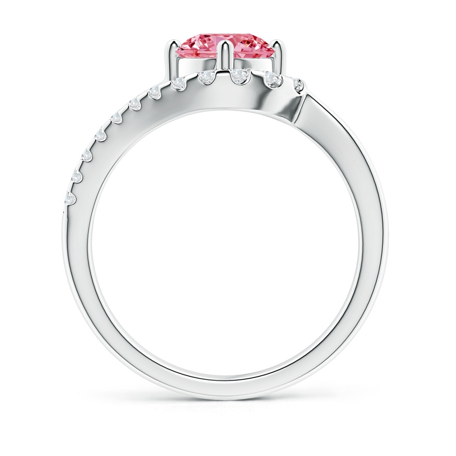 6.4mm Labgrown Solitaire Round Lab-Grown Fancy Intense Pink Diamond Swirl Promise Ring in White Gold side 199