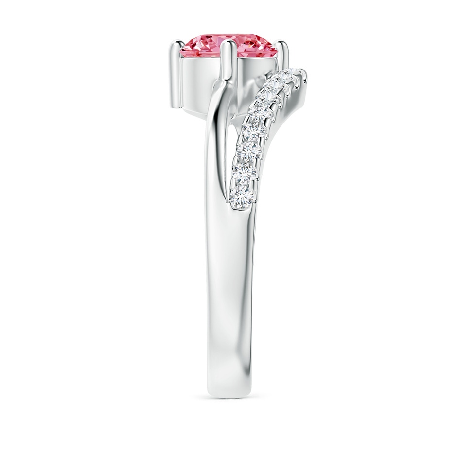 6.4mm Labgrown Solitaire Round Lab-Grown Fancy Intense Pink Diamond Swirl Promise Ring in White Gold side 299