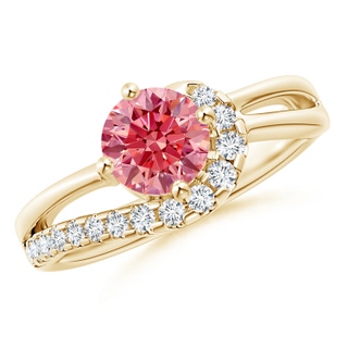 Round Fancy Intense, VS Lab Grown Pink Diamond