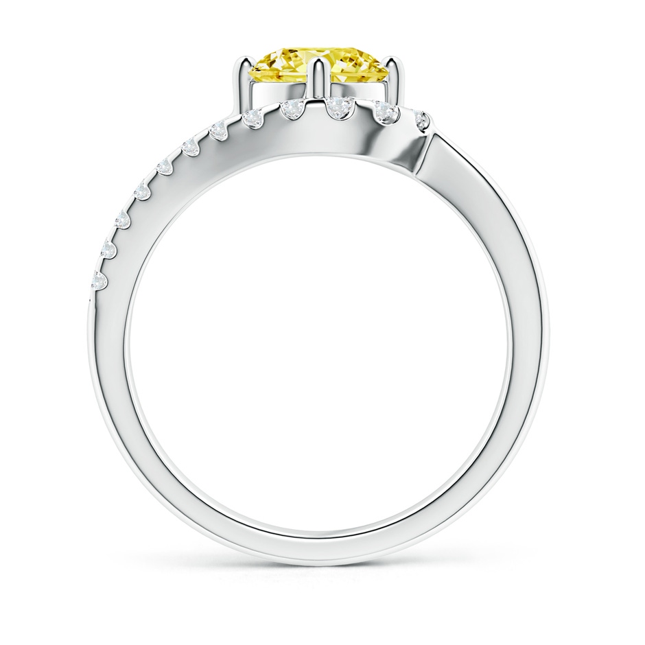 6.4mm Labgrown Solitaire Round Lab-Grown Fancy Intense Yellow Diamond Swirl Promise Ring in White Gold side 199