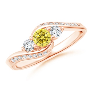Round Fancy Intense, VS Lab Grown Yellow Diamond