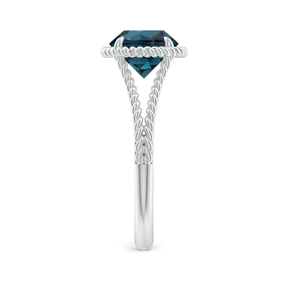 8mm Labgrown Lab-Grown Alexandrite Twist Rope Split Shank Ring in 18K White Gold side 299