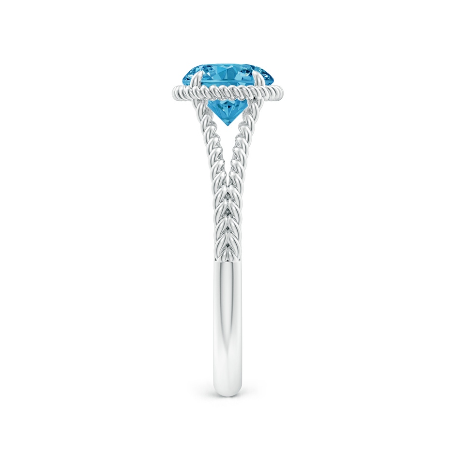 6.4mm Labgrown Lab-Grown Fancy Intense Blue Diamond Twist Rope Split Shank Ring in P950 Platinum side 299