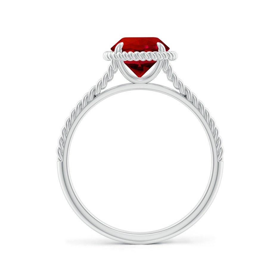 7mm Labgrown Lab-Grown Ruby Twist Rope Split Shank Ring in 18K White Gold side 199