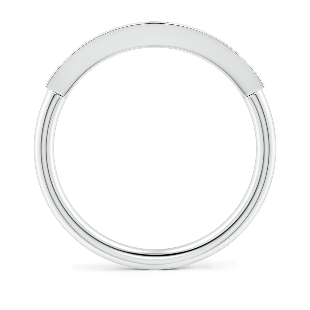 3.8mm FGVS Lab-Grown Pave Set Diamond Bar Ring with Milgrain in S999 Silver - side 199