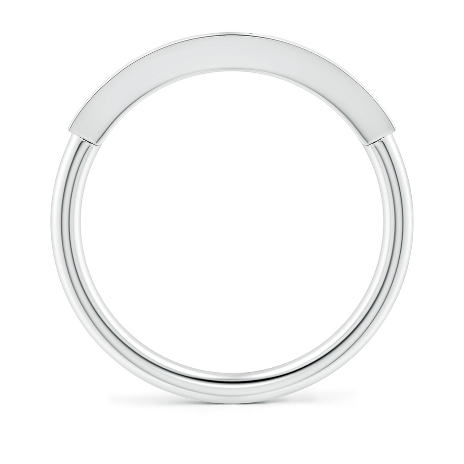 3.8mm FGVS Lab-Grown Pave Set Diamond Bar Ring with Milgrain in S999 Silver side 199