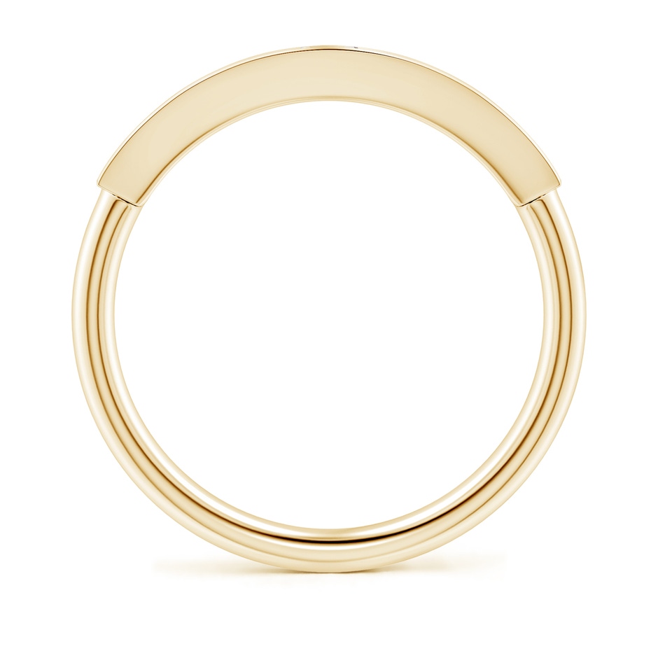 3.8mm FGVS Lab-Grown Pave Set Diamond Bar Ring with Milgrain in Yellow Gold side 199