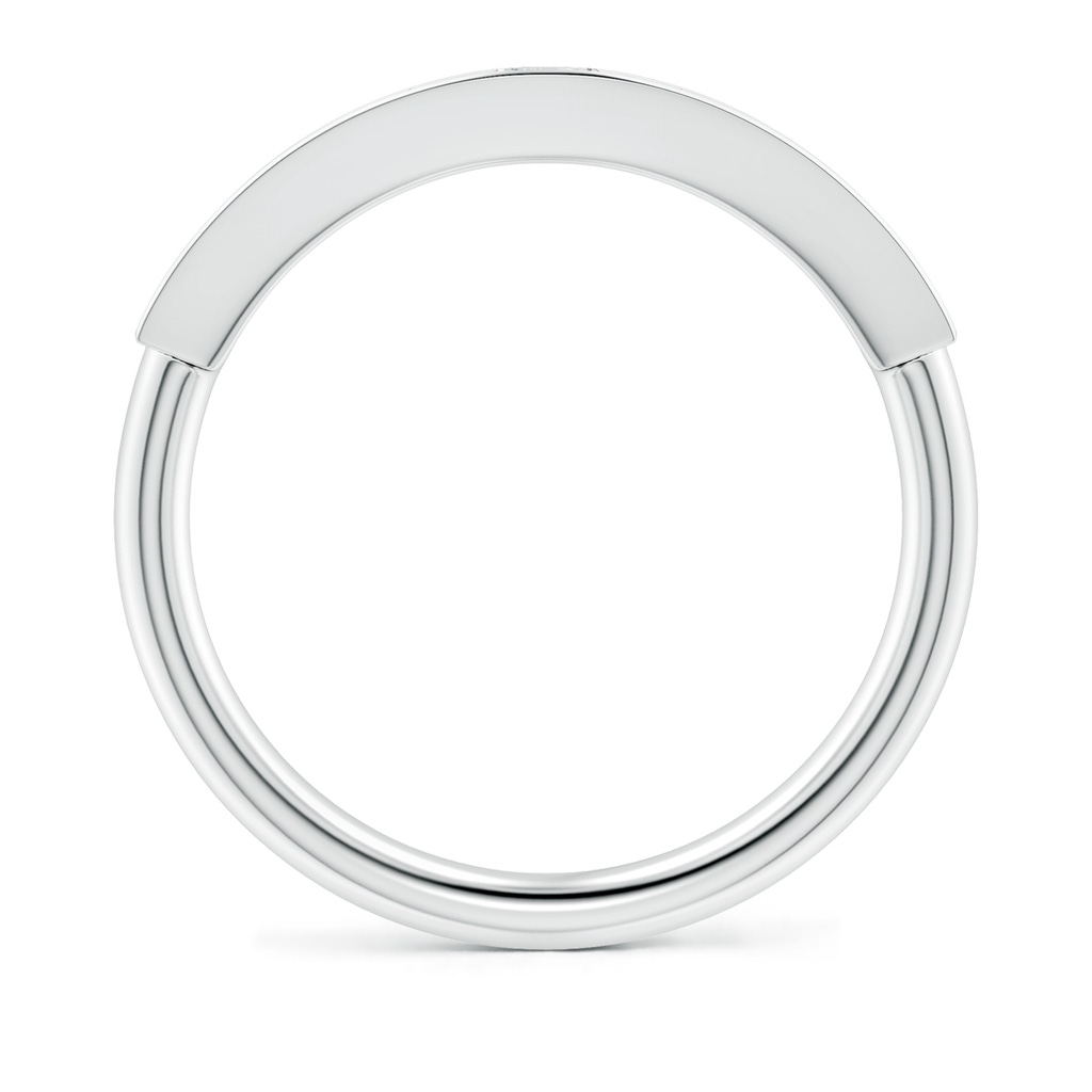 4.2mm FGVS Lab-Grown Pave Set Diamond Bar Ring with Milgrain in 18K White Gold - side 199