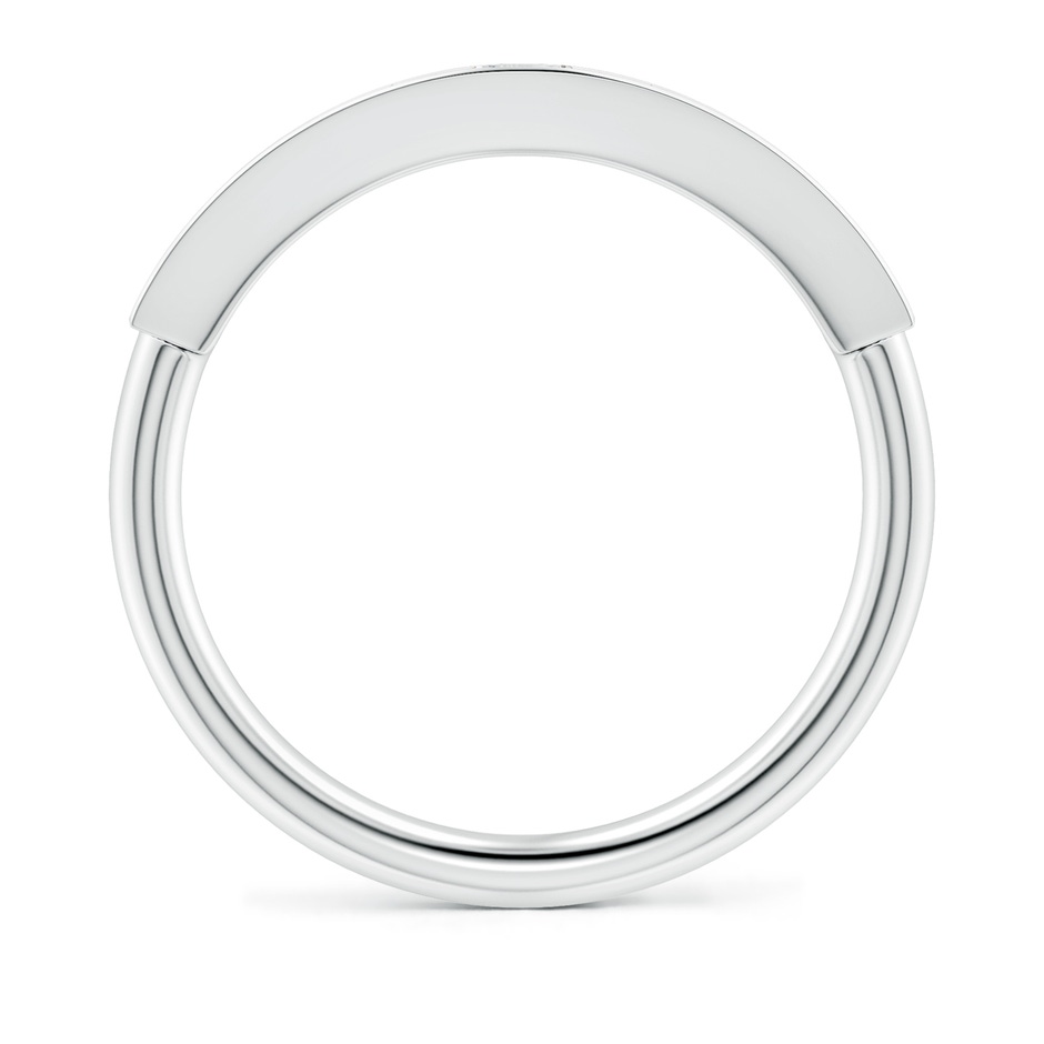 4.2mm FGVS Lab-Grown Pave Set Diamond Bar Ring with Milgrain in S999 Silver side 199