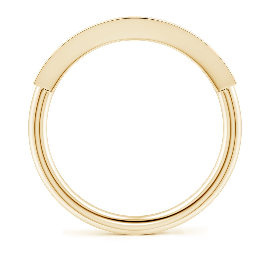 4.2mm FGVS Lab-Grown Pave Set Diamond Bar Ring with Milgrain in Yellow Gold - side 199