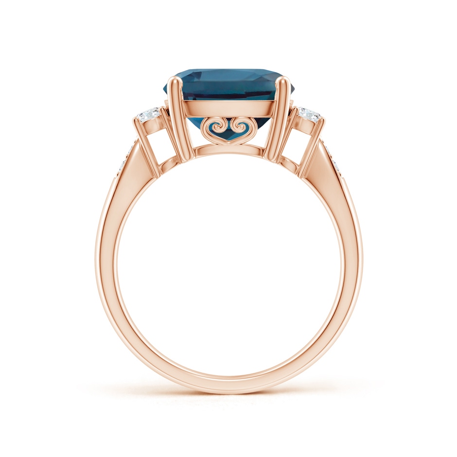10mm Labgrown Cushion Lab-Grown Alexandrite Solitaire Ring with Diamond Accents in 18K Rose Gold side 199