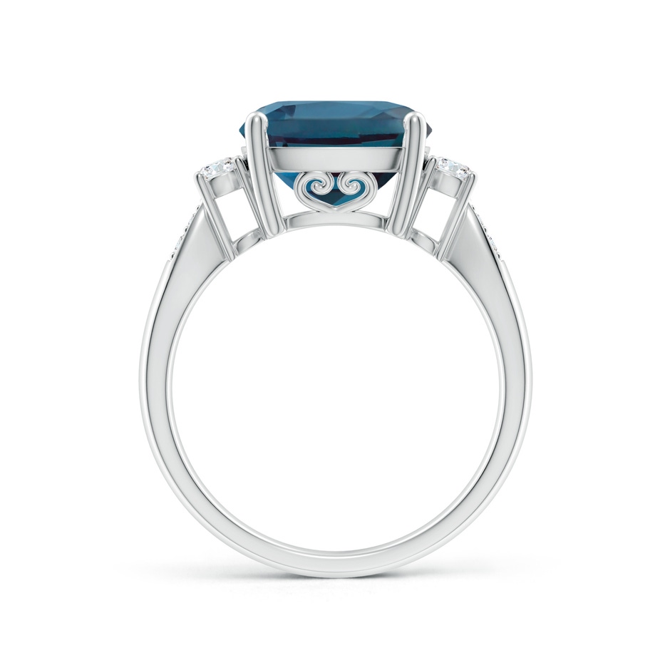 10mm Labgrown Cushion Lab-Grown Alexandrite Solitaire Ring with Diamond Accents in P950 Platinum side 199