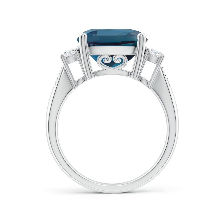 11mm Labgrown Cushion Lab-Grown Alexandrite Solitaire Ring with Diamond Accents in P950 Platinum side 199