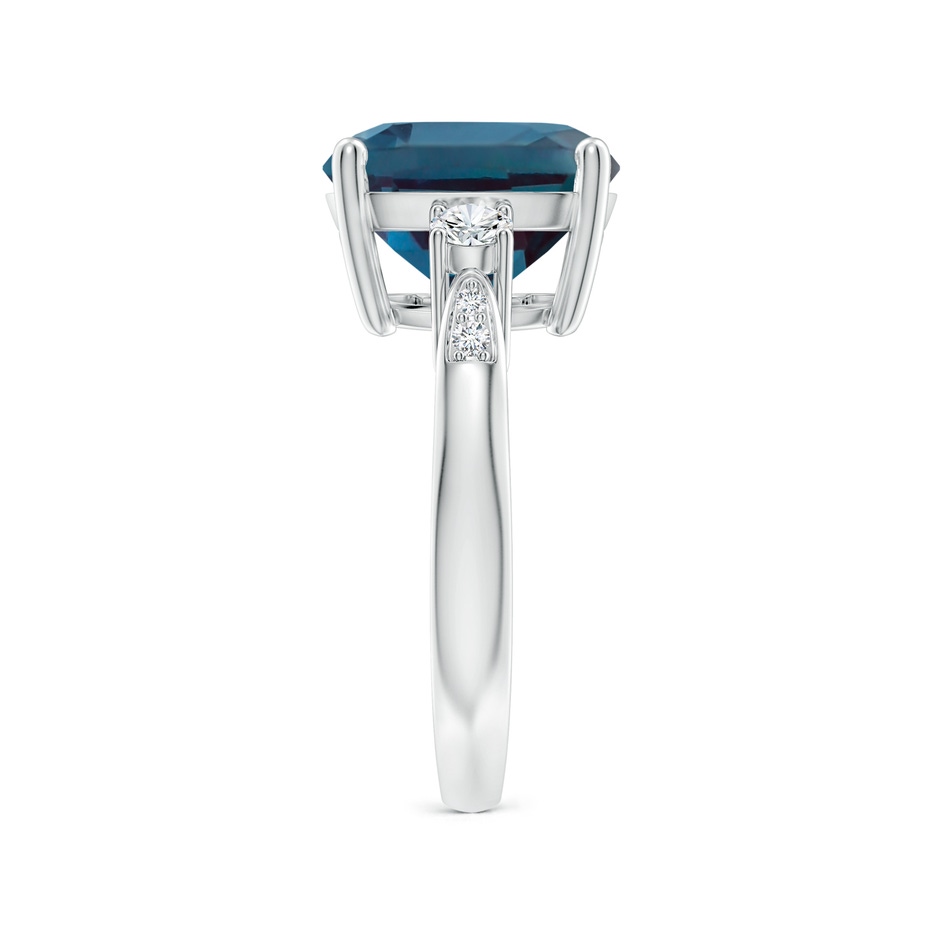 11mm Labgrown Cushion Lab-Grown Alexandrite Solitaire Ring with Diamond Accents in P950 Platinum side 299
