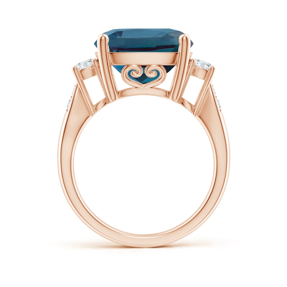 12mm Labgrown Cushion Lab-Grown Alexandrite Solitaire Ring with Diamond Accents in Rose Gold side 199