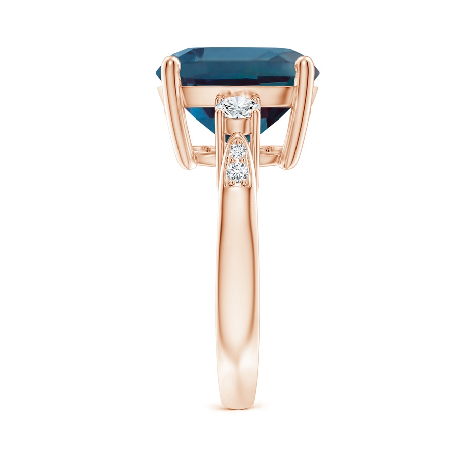 12mm Labgrown Cushion Lab-Grown Alexandrite Solitaire Ring with Diamond Accents in Rose Gold side 299