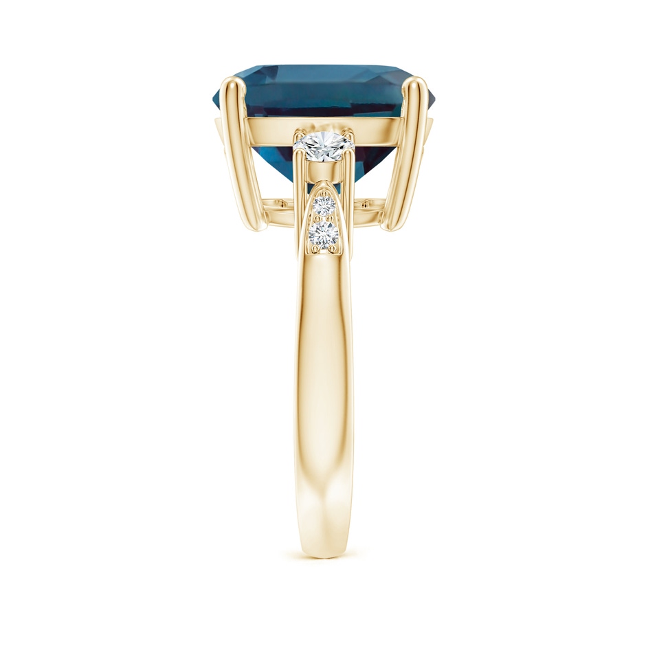 12mm Labgrown Cushion Lab-Grown Alexandrite Solitaire Ring with Diamond Accents in Yellow Gold side 299