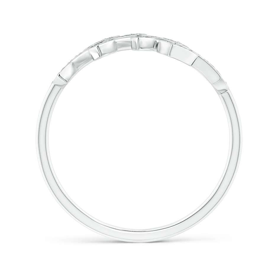 1.5mm FGVS Lab-Grown Pave Set Diamond Olive Leaf Vine Ring in 18K White Gold side 199