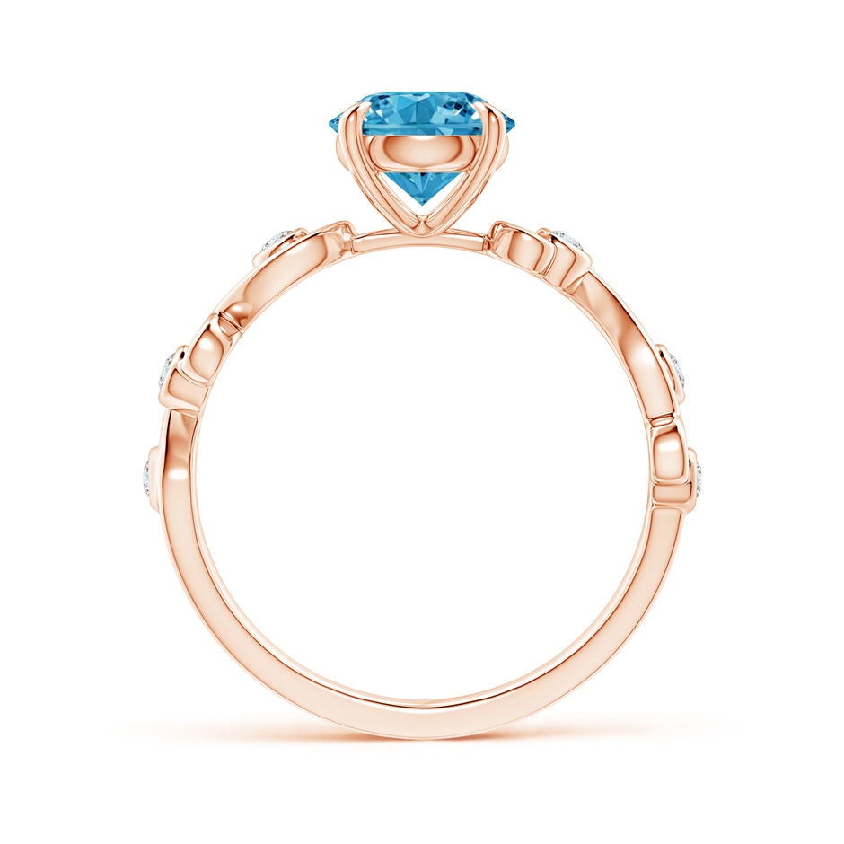 6.1mm Labgrown Lab-Grown Fancy Intense Blue and White Diamond Ivy Scroll Ring in Rose Gold side 199