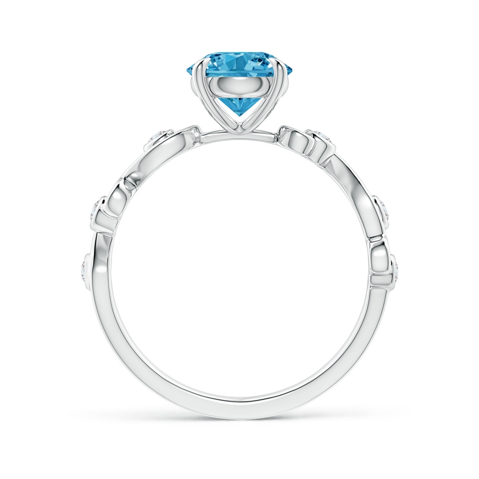 6.1mm Labgrown Lab-Grown Fancy Intense Blue and White Diamond Ivy Scroll Ring in White Gold side 199
