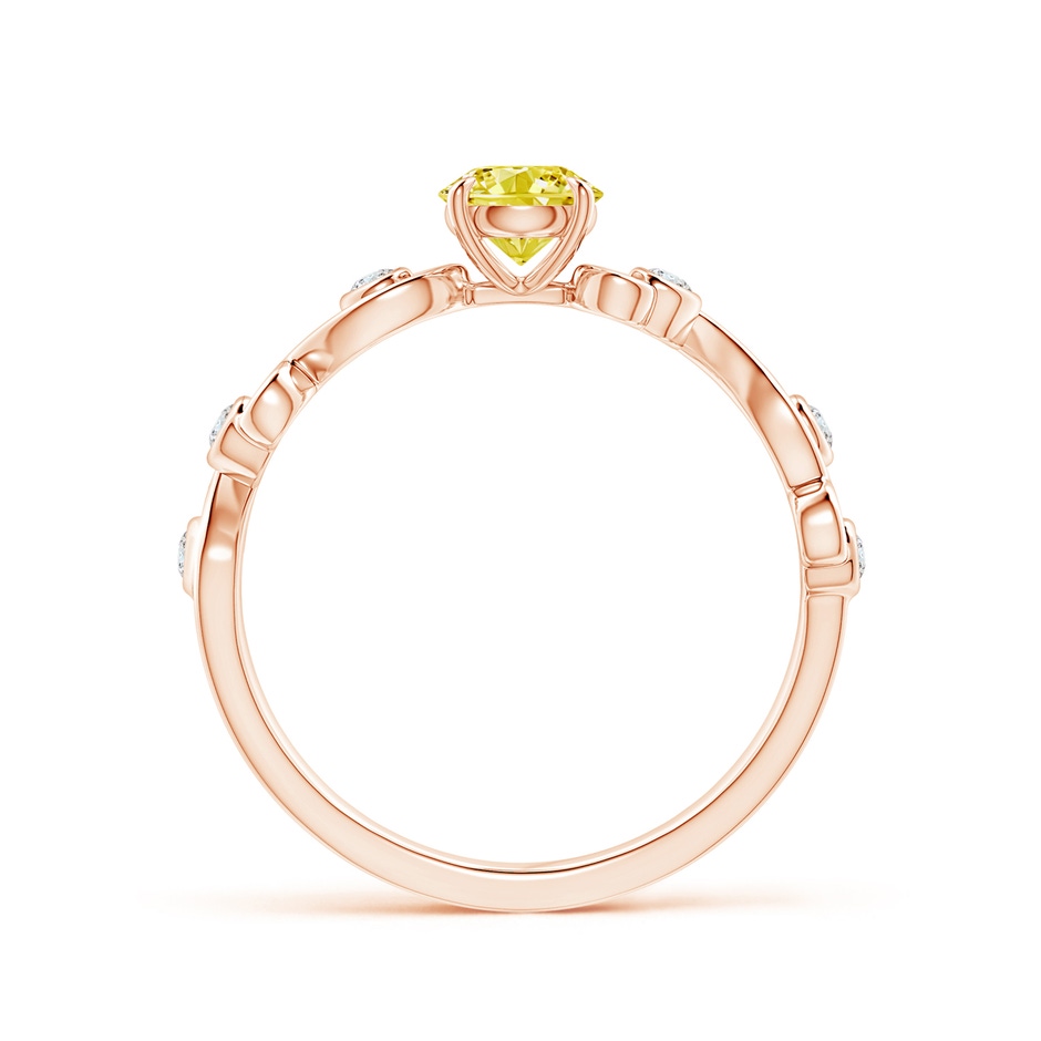 4.5mm Labgrown Lab-Grown Fancy Intense Yellow and White Diamond Ivy Scroll Ring in Rose Gold side 199