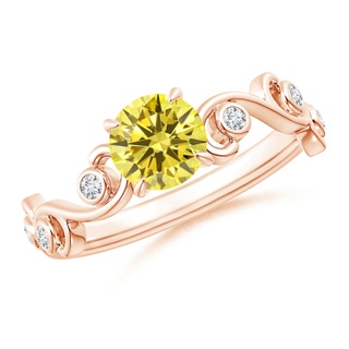 Round Fancy Intense, VS Lab Grown Yellow Diamond